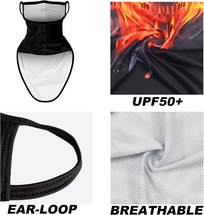 Obacle Bandana Face Mask with Ear Loops Neck Gaiter Face Mask Scarf Face Cover for Men Women - Image 4